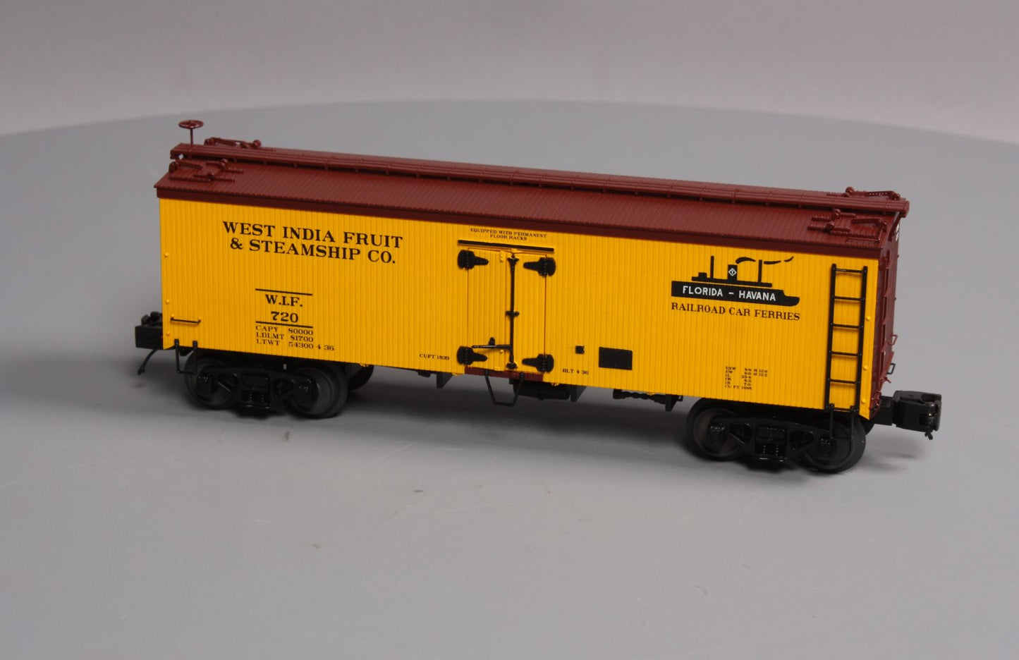MTH 20-94359 West India Fruit & Steamship 36" Woodside Reefer #720 LN/Box