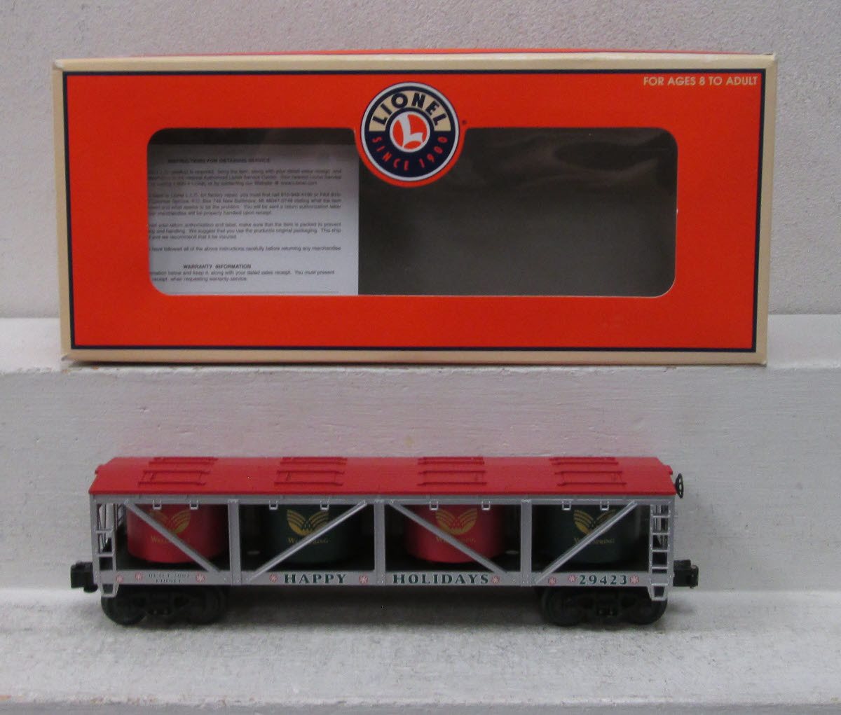 Lionel 6-29423 O Wellspring Capital Management Happy Holidays Vat Car LN/Box