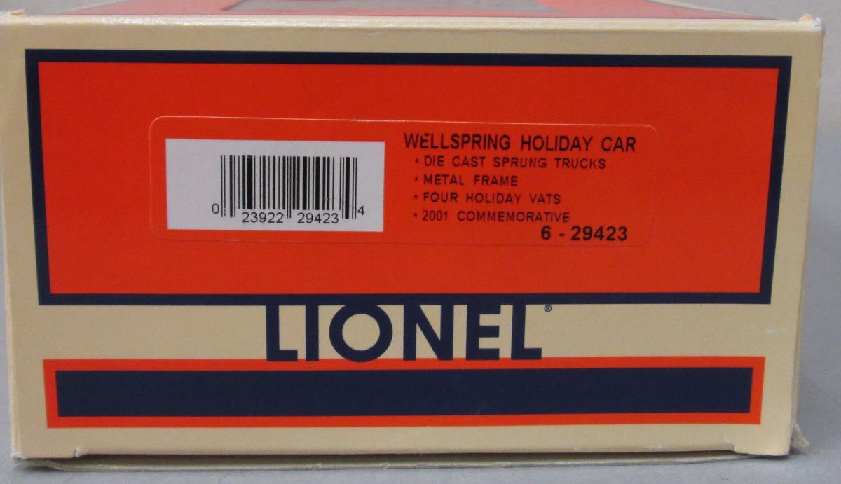 Lionel 6-29423 O Wellspring Capital Management Happy Holidays Vat Car LN/Box