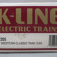 K-Line K-631205 Great Western Tank Car EX/Box