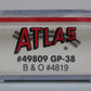 Atlas 49809 N Scale Baltimore & Ohio GP-38 Diesel Locomotive #4819