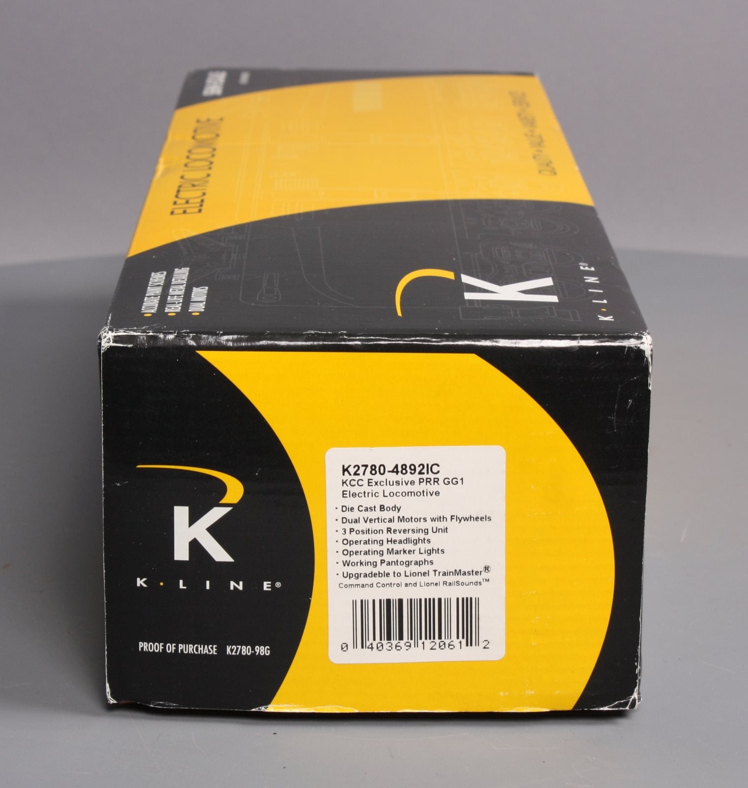 K-Line K2780-4892IC O Gauge Pennsylvania GG-1 Electric Locomotive #4892 NIB
