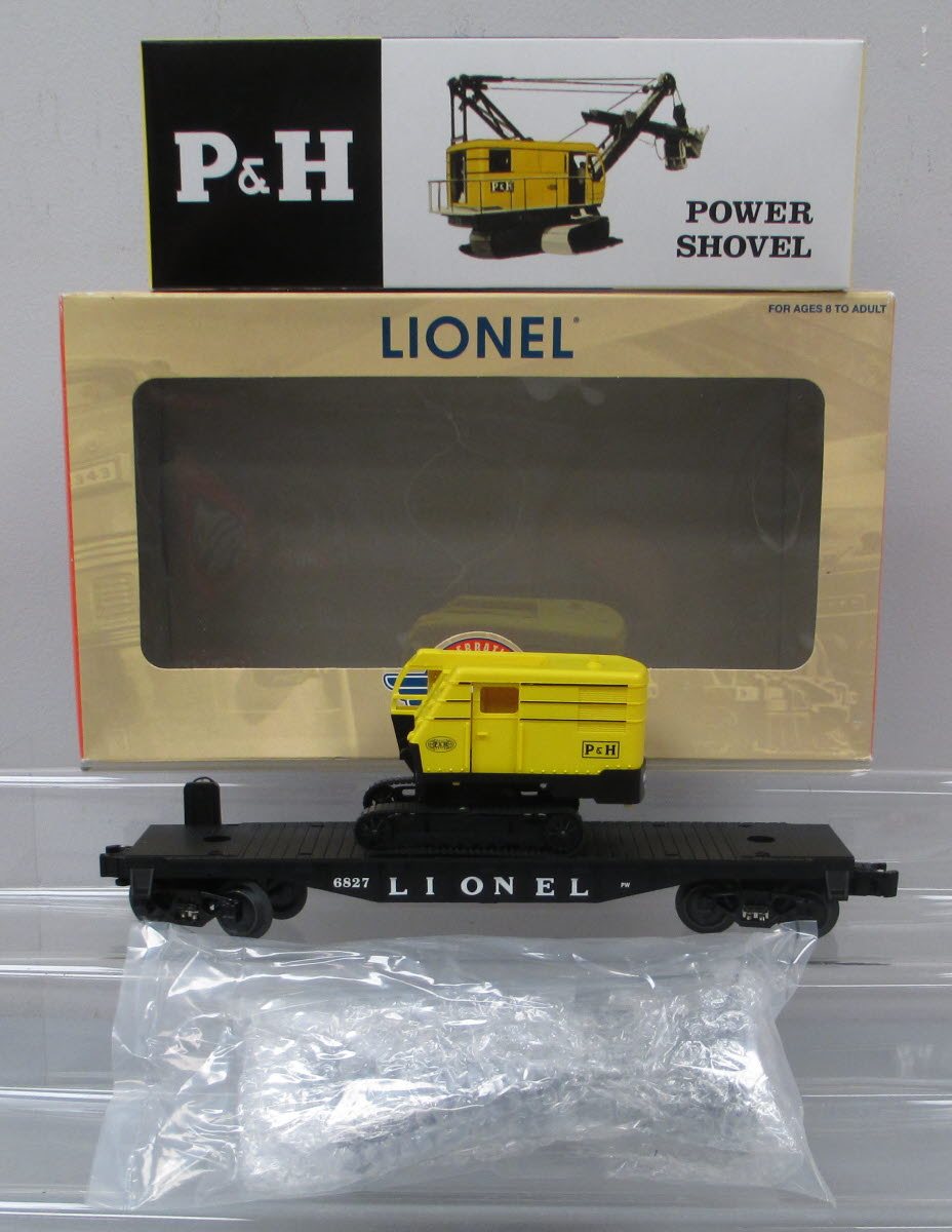 Lionel 6-39439 O Gauge Flatcar with Steam Shovel Kit #6827 LN/Box