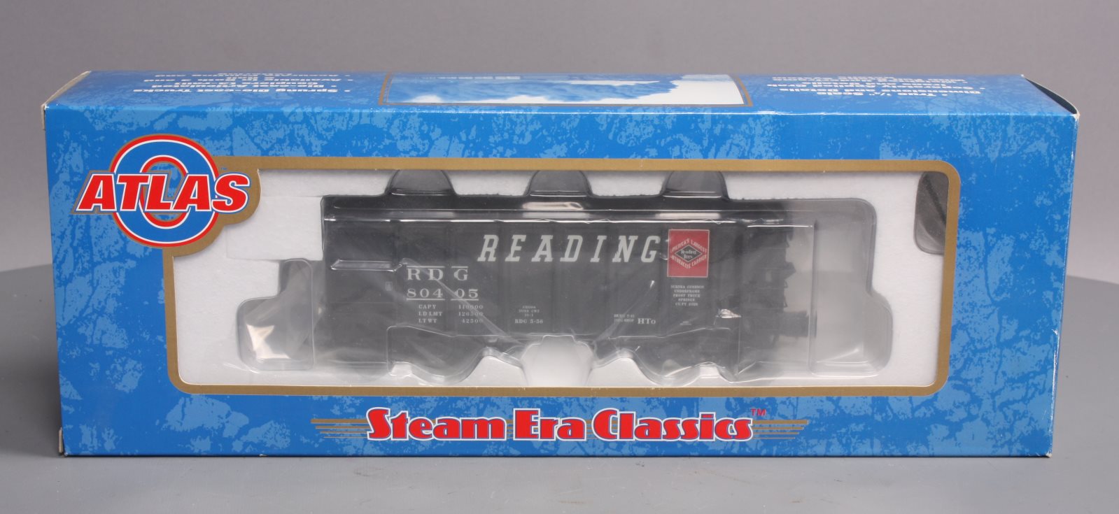 Atlas 6764-3 O Gauge Die Cast Reading 55-Ton Fishbelly Hopper #80405 - 3 Rail LN/Box