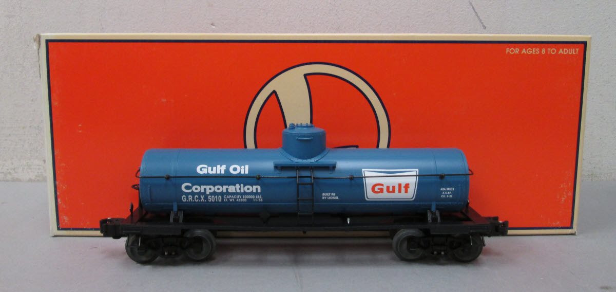 Lionel 6-26947 O Gauge Gulf Diecast Single Dome Tank Car #5010 EX/Box