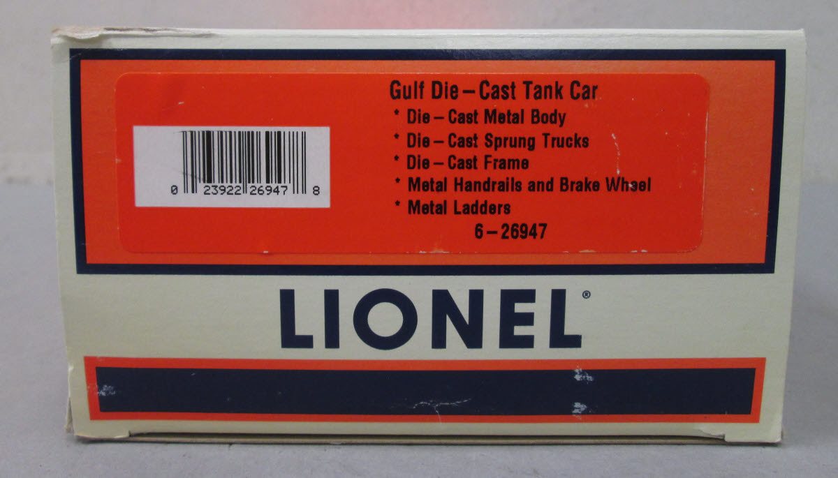 Lionel 6-26947 O Gauge Gulf Diecast Single Dome Tank Car #5010 EX/Box