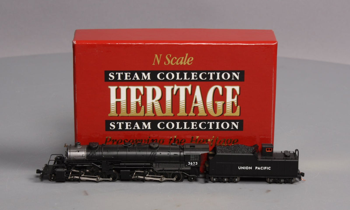 Life Like 7580 N Scale Union Pacific 2-8-8-2 Steam Locomotive & Tender #3673 LN/Box