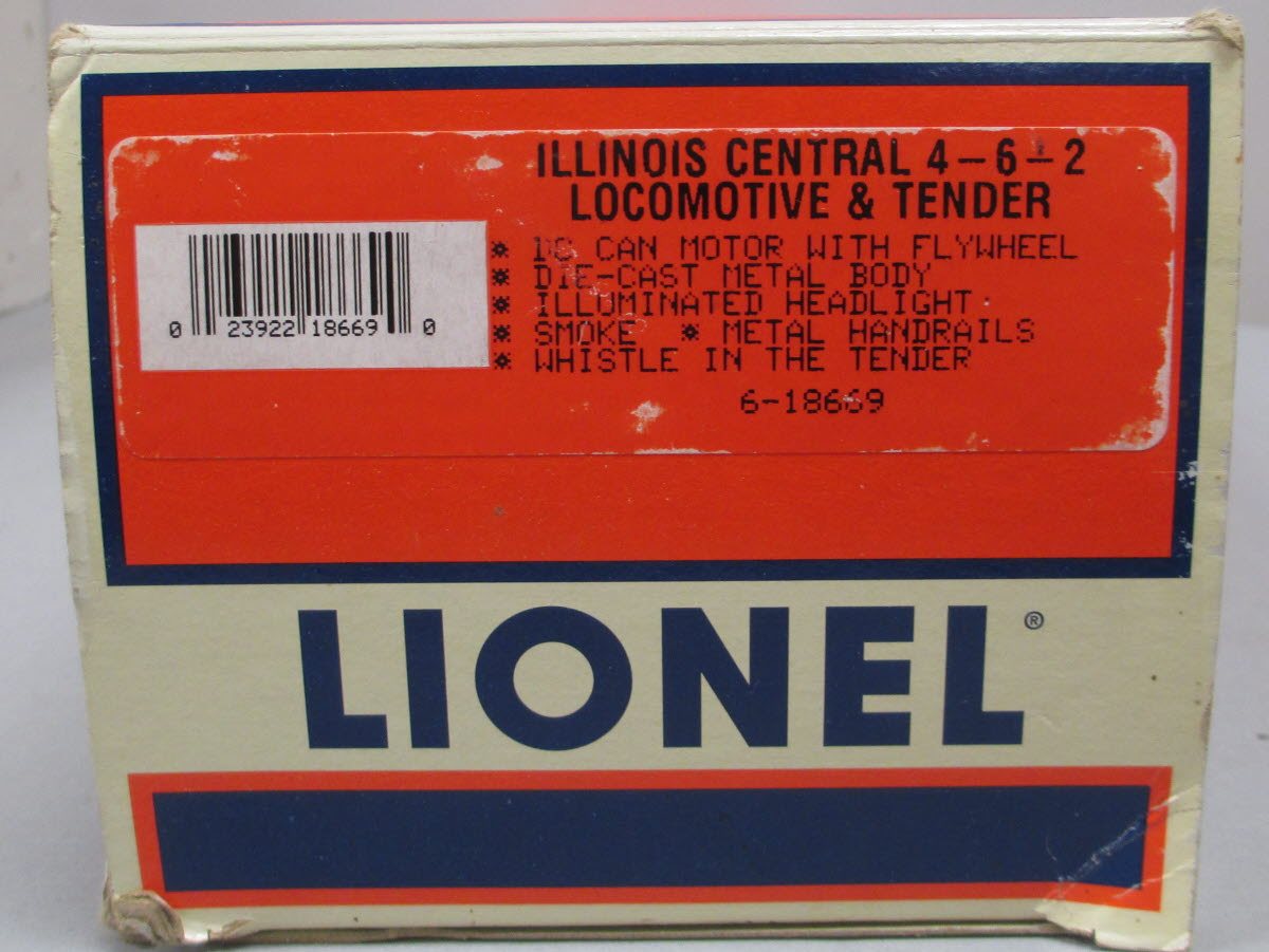Lionel 6-18669 O Gauge Illinois Central 4-6-2 Pacific Locomotive & Tender #2099 NIB
