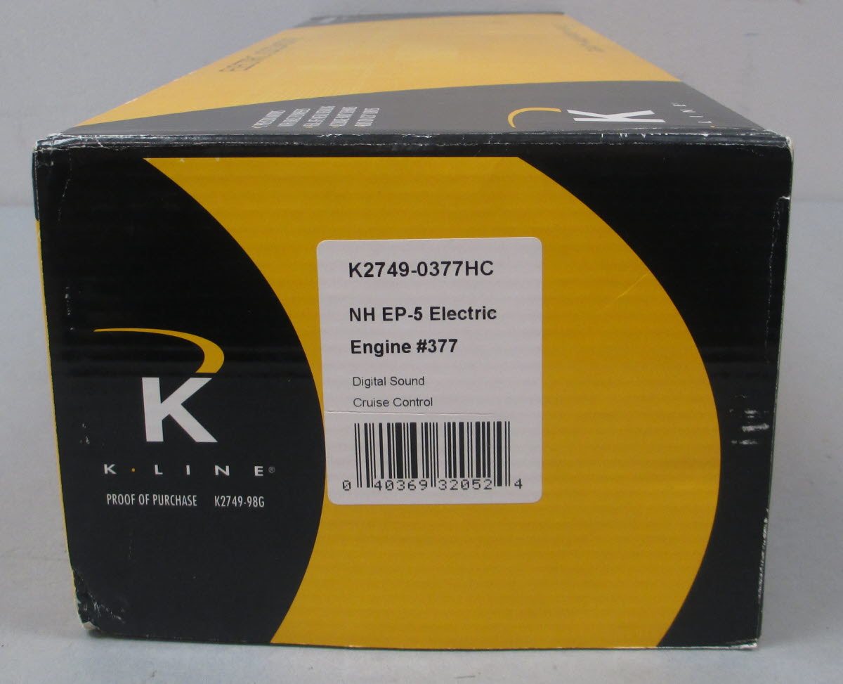 K-Line K2749-0377HC O Gauge New Haven EP-5 Electric Locomotive w/ Horn #377 EX/Box