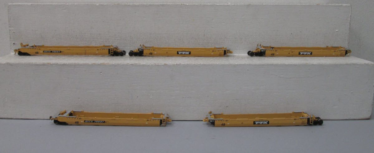 Athearn 91113 HO Scale TTX Maxi III Well Car 5-Piece Set #75897 LN/Box