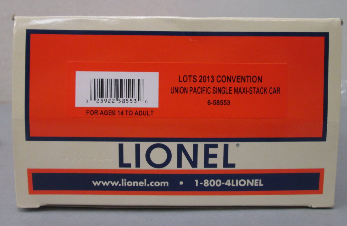 Lionel 6-58553 O Gauge Union Pacific Convention Single Maxi-Stack Car LN/Box