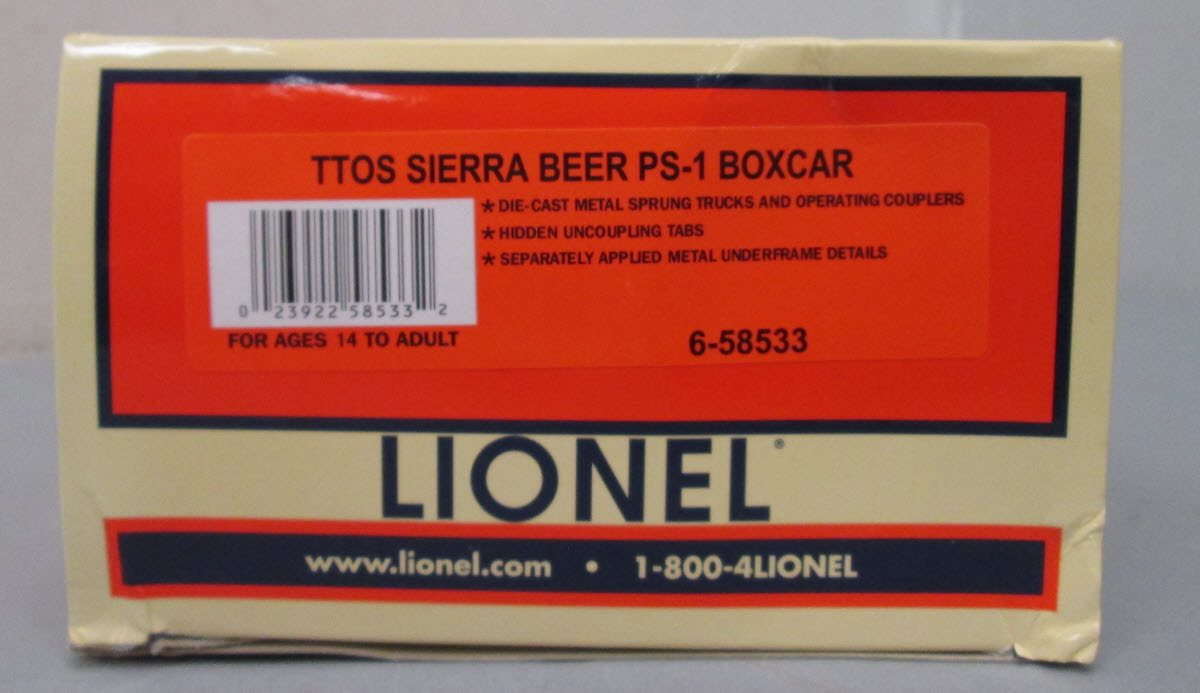 Lionel 6-58533 O Gauge TTOS-2013 Sierra Beer PS-1 Boxcar LN/Box