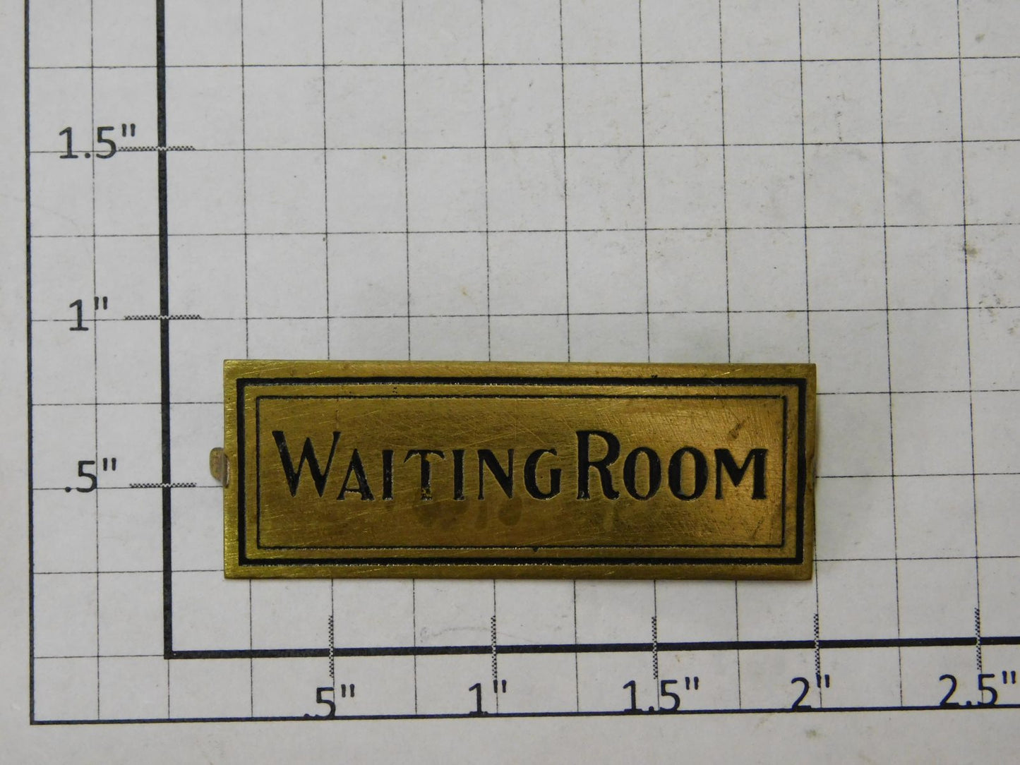 Lionel 124-130 Brass Waiting Room Plate
