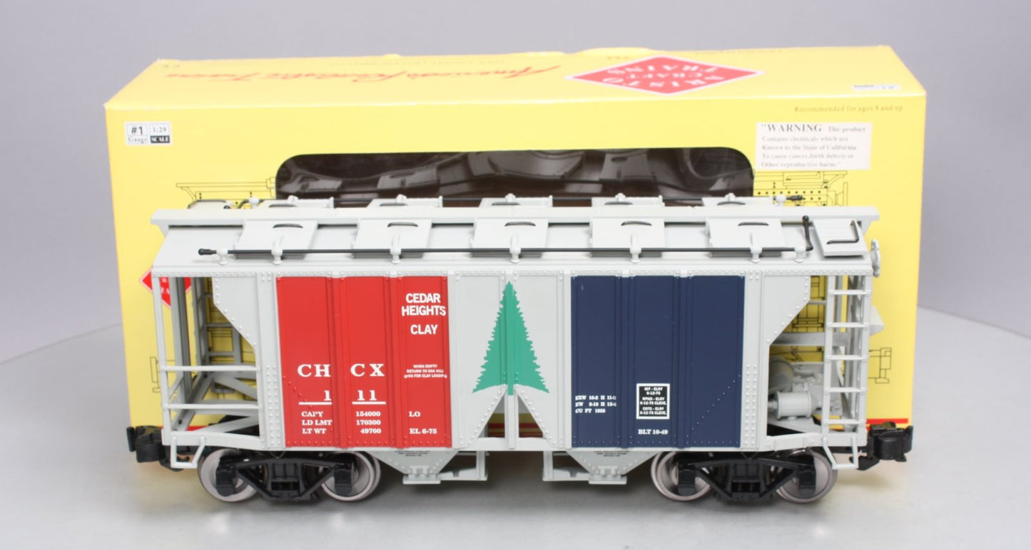 Aristo-Craft 41276 Cedar Heights Clay 2004 ECLSTS 2-Bay Covered Hopper #111 - M LN/Box