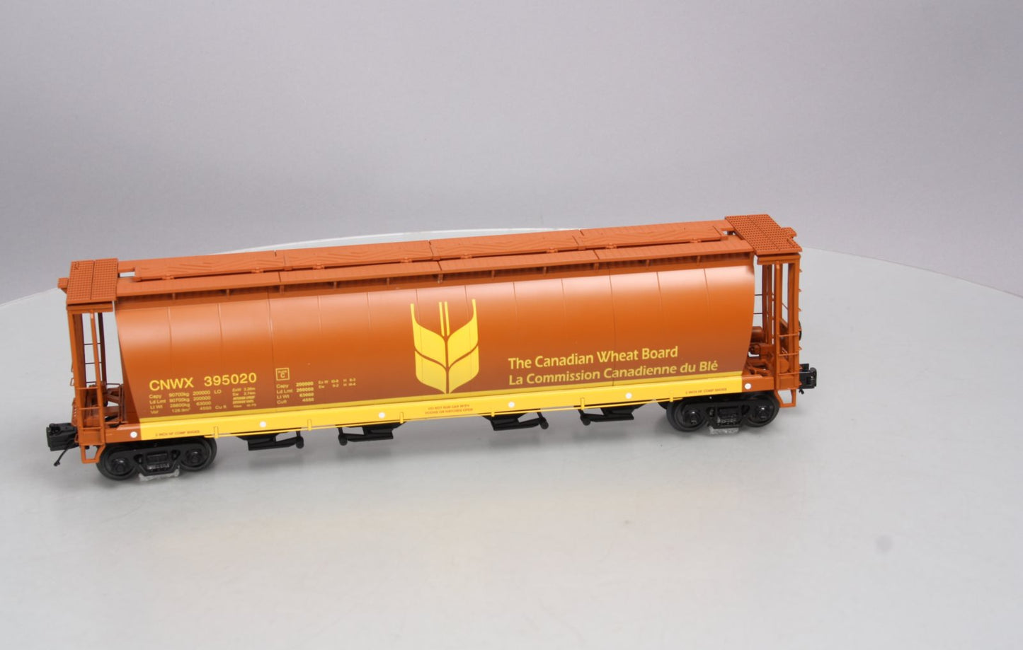 MTH 20-97707 O Gauge Canadian Wheat 100-Ton Hopper #395020 LN/Box