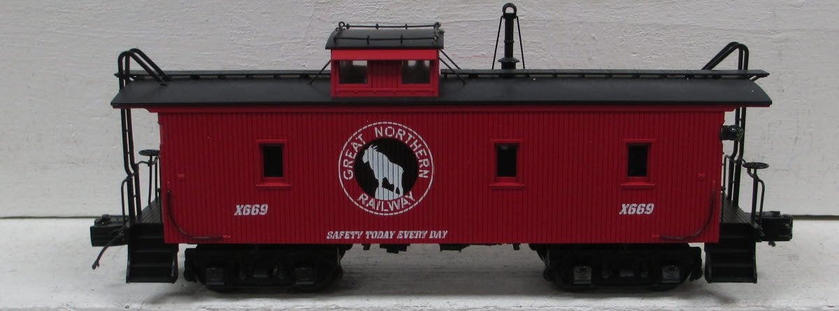 MTH 20-3387F O Gauge Great Northern CA-1 Woodsided Caboose #X669 NIB