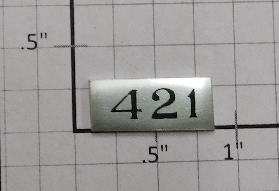 Lionel 421-1 Nickel Westphal Blue Comet Number Plate