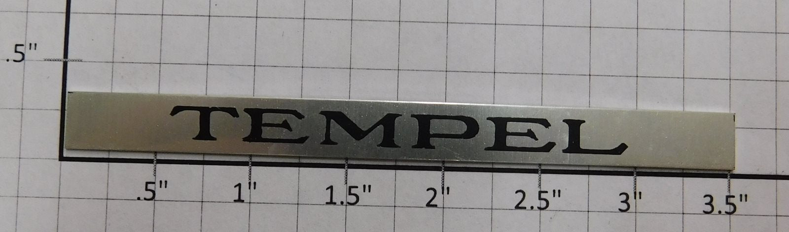 Lionel 422-2 Nickel Tempel Nameplate - Self Adhesive
