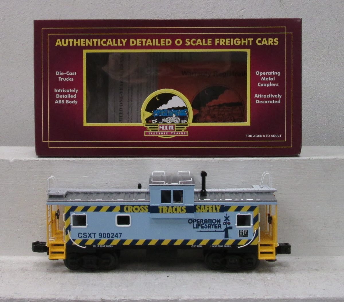 MTH 20-91061 CSX Extended Vision Illuminated Caboose #900247 EX/Box