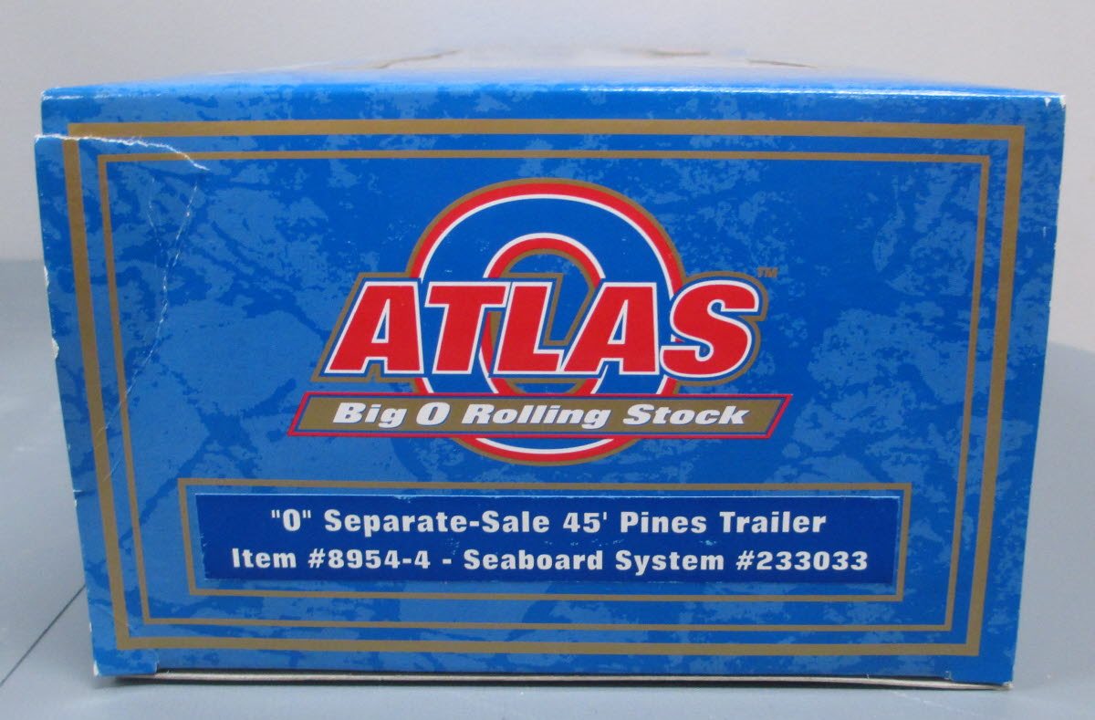 Atlas 8954-4 O Scale Seaboard System 45' Pines Trailer #233033 NIB