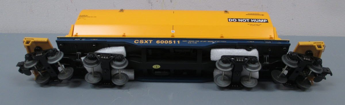 MTH 20-98399 O CSX 47‘ Heavy Duty Flatcar with Cover #600511 EX/Box