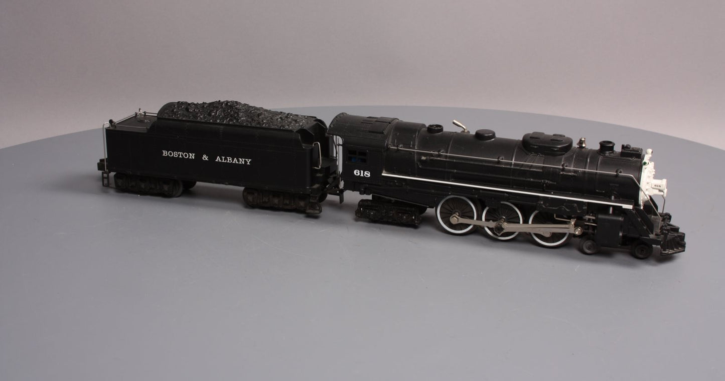 Lionel 6-18042 O Gauge B&A Hudson 4-6-4 Steam Locomotive & Tender #618 w/RS II LN/Box