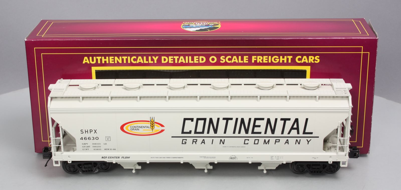 MTH 20-97882 O MTHRRC-2018 Continental Grain Company 3-Bay Centerflow Hopper LN/Box