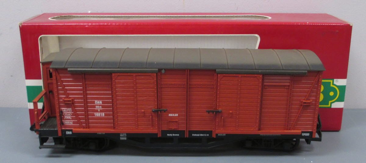 LGB 4063 G Scale DBB Double Door Boxcar #16818 LN/Box