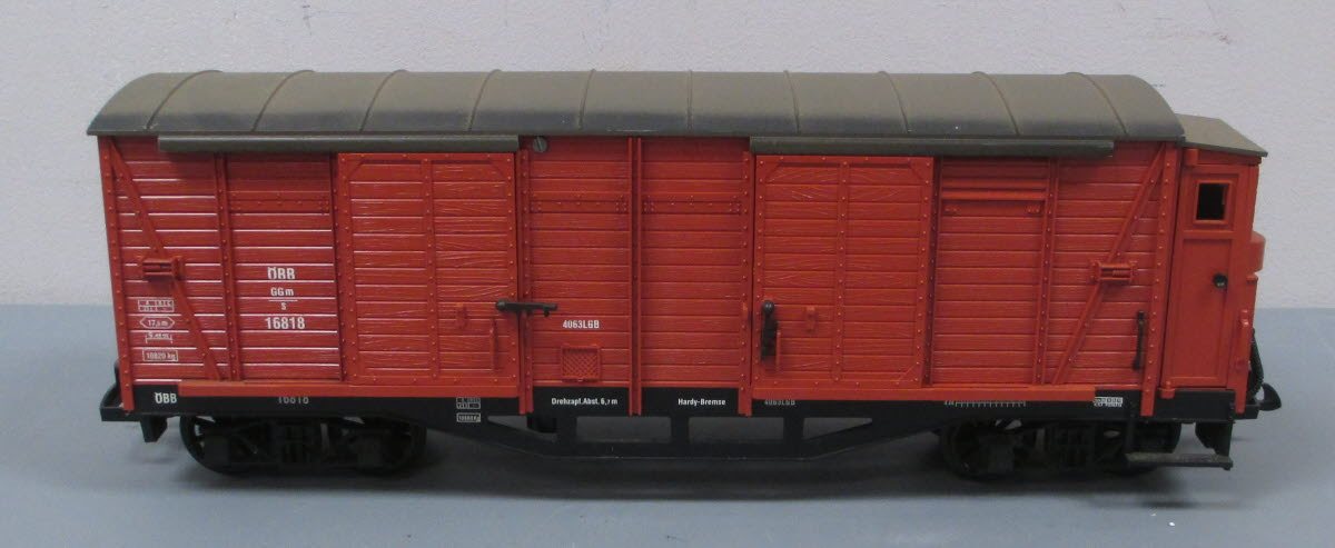 LGB 4063 G Scale DBB Double Door Boxcar #16818 LN/Box