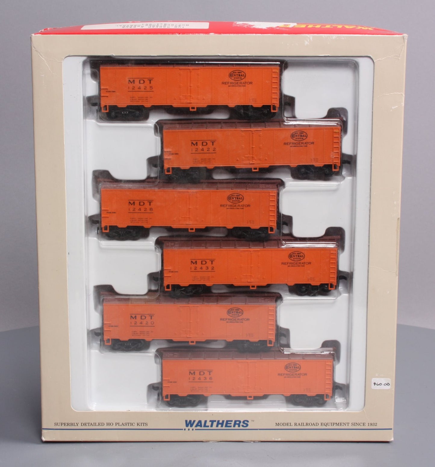 Walthers 932-953 HO Scale MDT/NYC 40' Steel Reefer 6-Pack