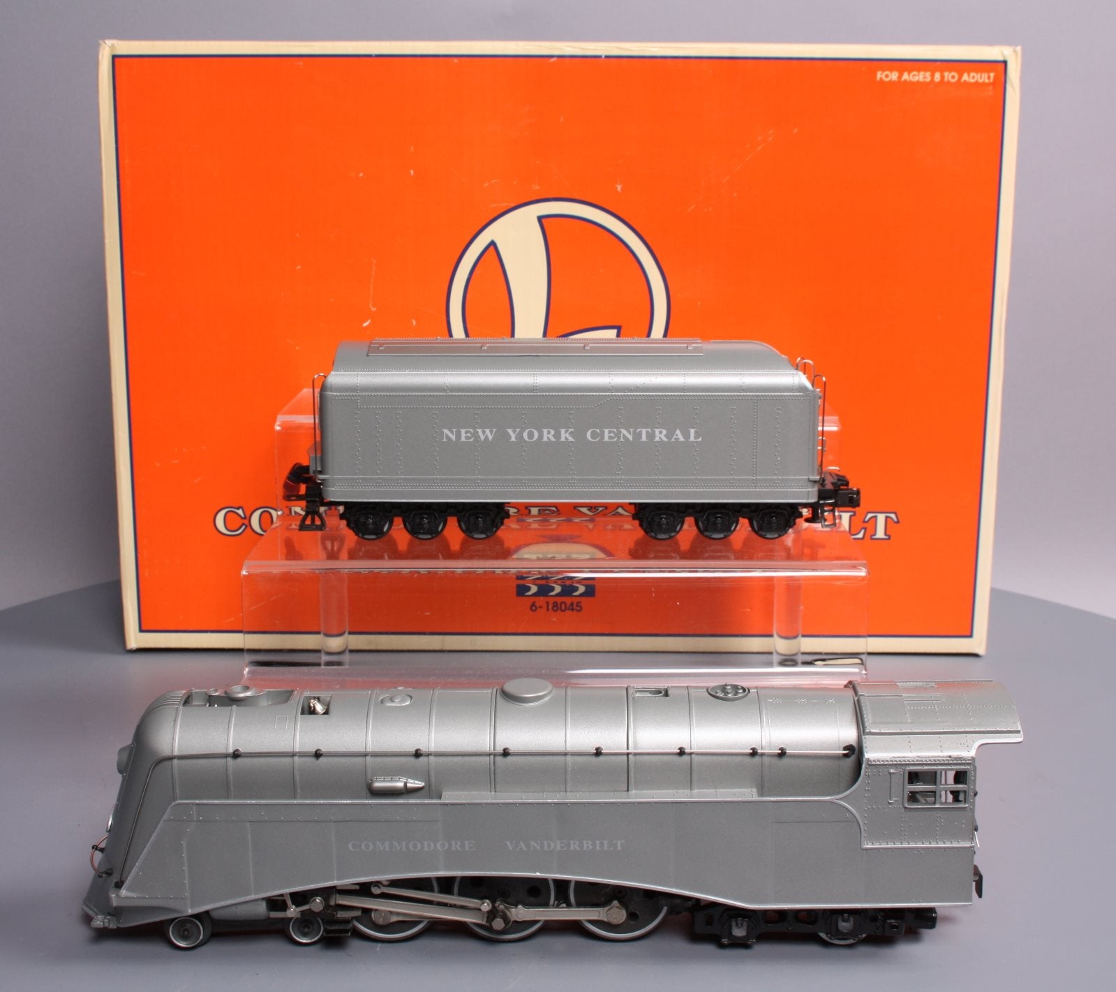 Lionel 6-18045 O Gauge NYC Commodore Vanderbilt 4-6-4 Steam Locomotive & Tender EX/Box