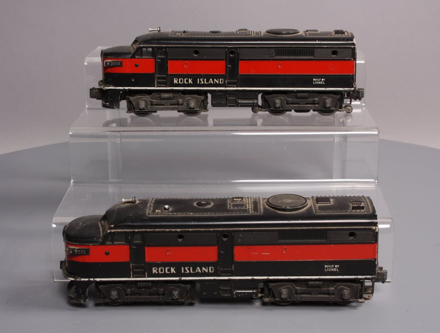 Lionel 2031 Vintage O Rock Island Alco AA Diesel Locomotive Set VG