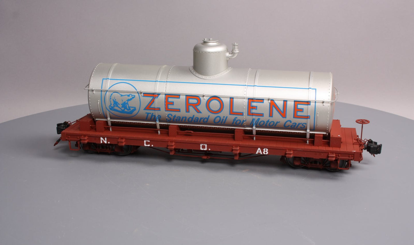 AMS AM208-01 1:20.3 Scale (NG) N.C.O. Zerolene Tank Car #A8 - Metal Wheels LN/Box
