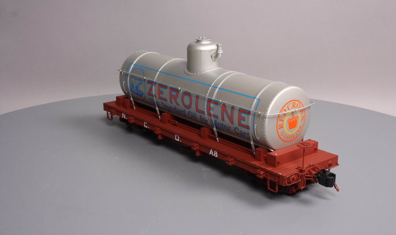 AMS AM208-01 1:20.3 Scale (NG) N.C.O. Zerolene Tank Car #A8 - Metal Wheels LN/Box