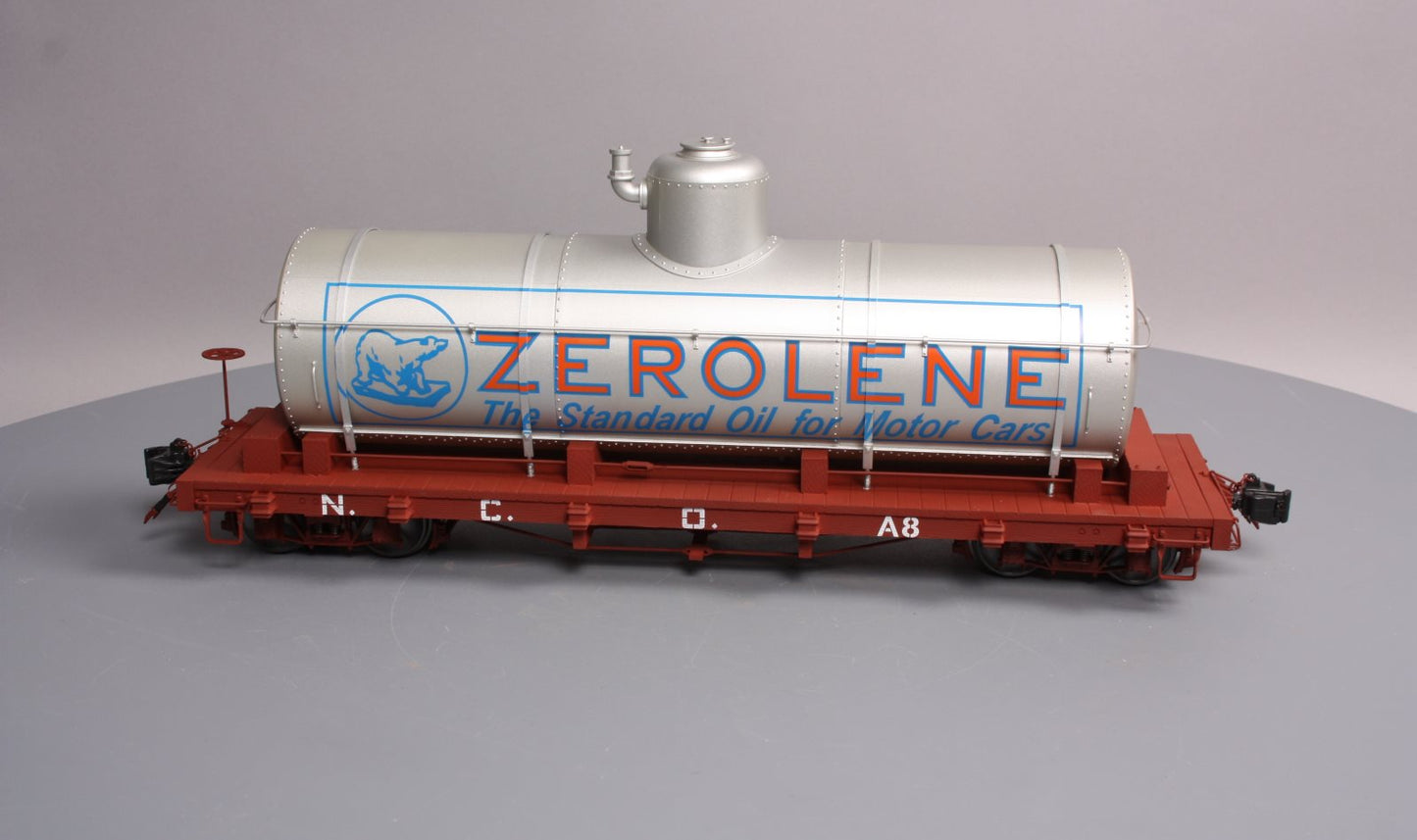 AMS AM208-01 1:20.3 Scale (NG) N.C.O. Zerolene Tank Car #A8 - Metal Wheels LN/Box