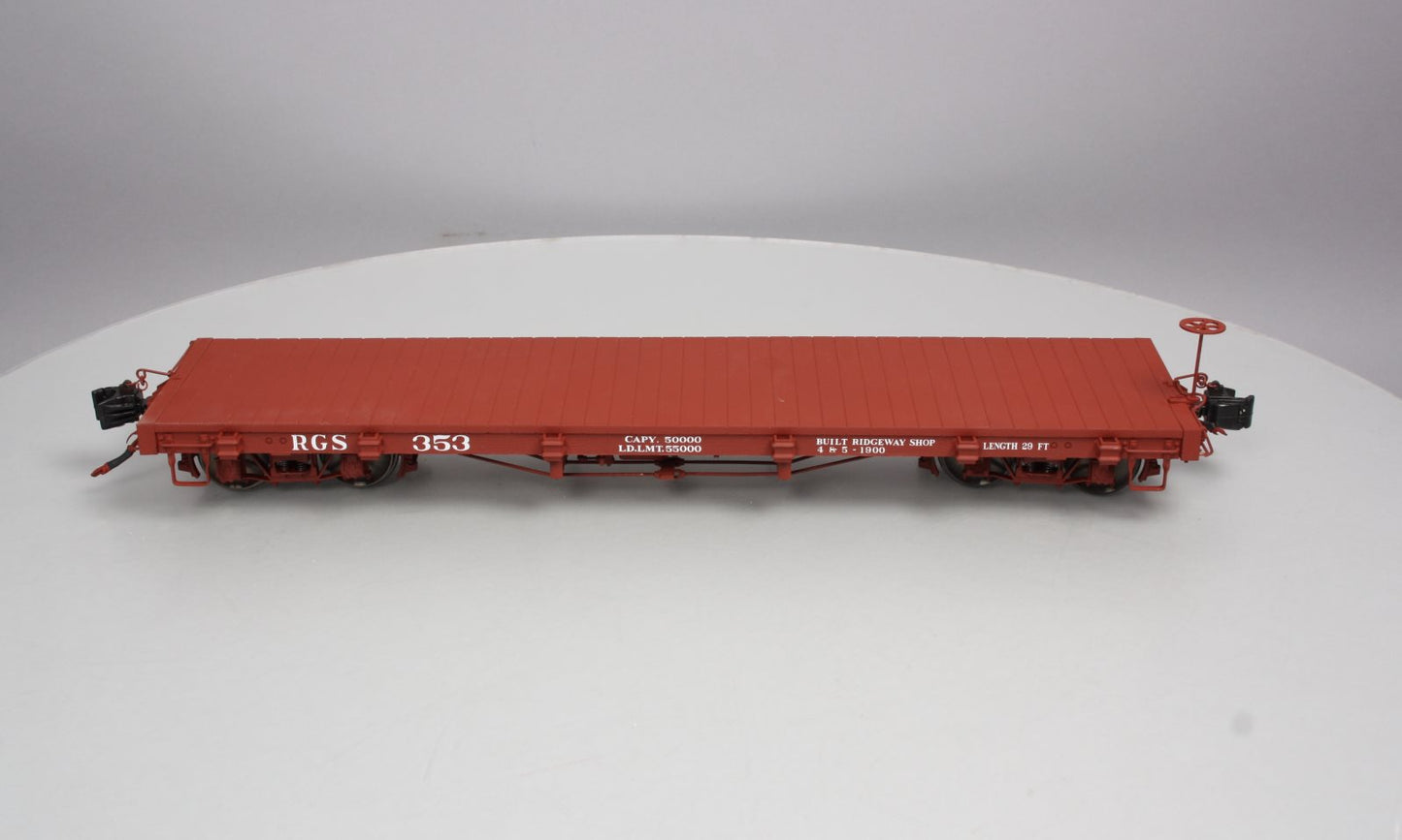 AMS AM31-360 1:20.3 Scale RGS Narrow Gauge Flat Cars #353 LN/Box