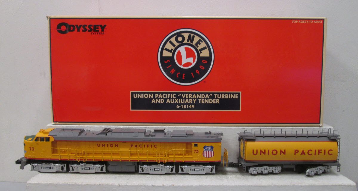 Lionel 6-18149 O Gauge Union Pacific Veranda Gas Turbine & Tender #73 w/ TMCC LN/Box