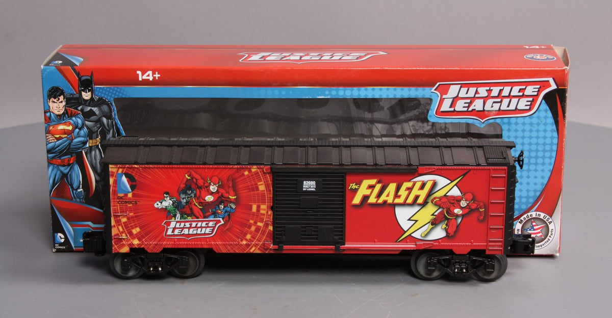 Lionel 6-82680 O Scale Justice League - Flash Boxcar NIB