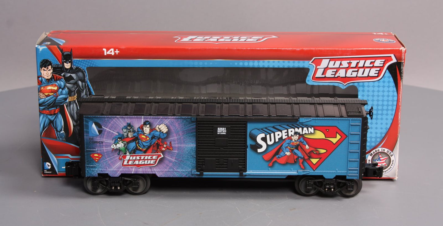 Lionel 6-82681 O Gauge DC Comics Justice League Superman Boxcar LN/Box