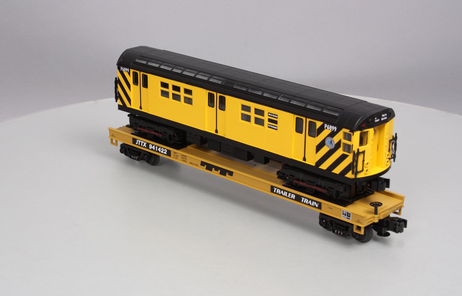 MTH 20-98365 O Gauge MTA Flatcar #941422 with R-17 Subway Car LN/Box