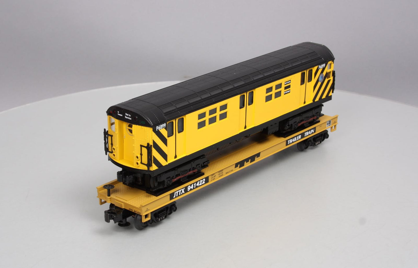 MTH 20-98365 O Gauge MTA Flatcar #941422 with R-17 Subway Car LN/Box