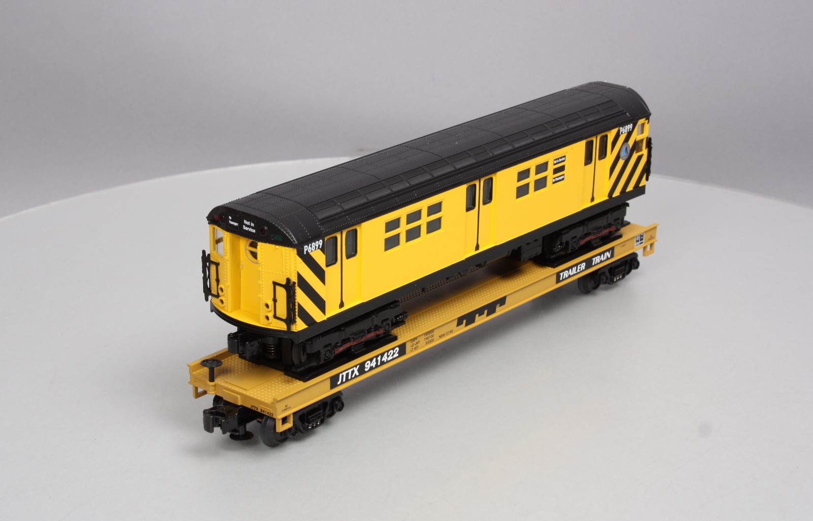 MTH 20-98365 O Gauge MTA Flatcar #941422 with R-17 Subway Car LN/Box