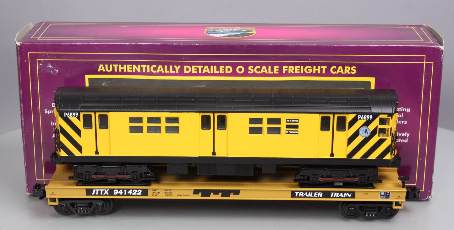 MTH 20-98365 O Gauge MTA Flatcar #941422 with R-17 Subway Car LN/Box