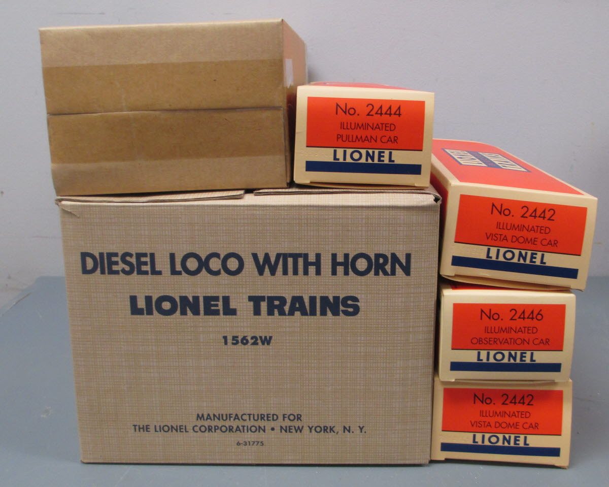 Lionel 6-31775 O Gauge Burlington GP-7 Diesel Passenger Train Set #1562W LN/Box