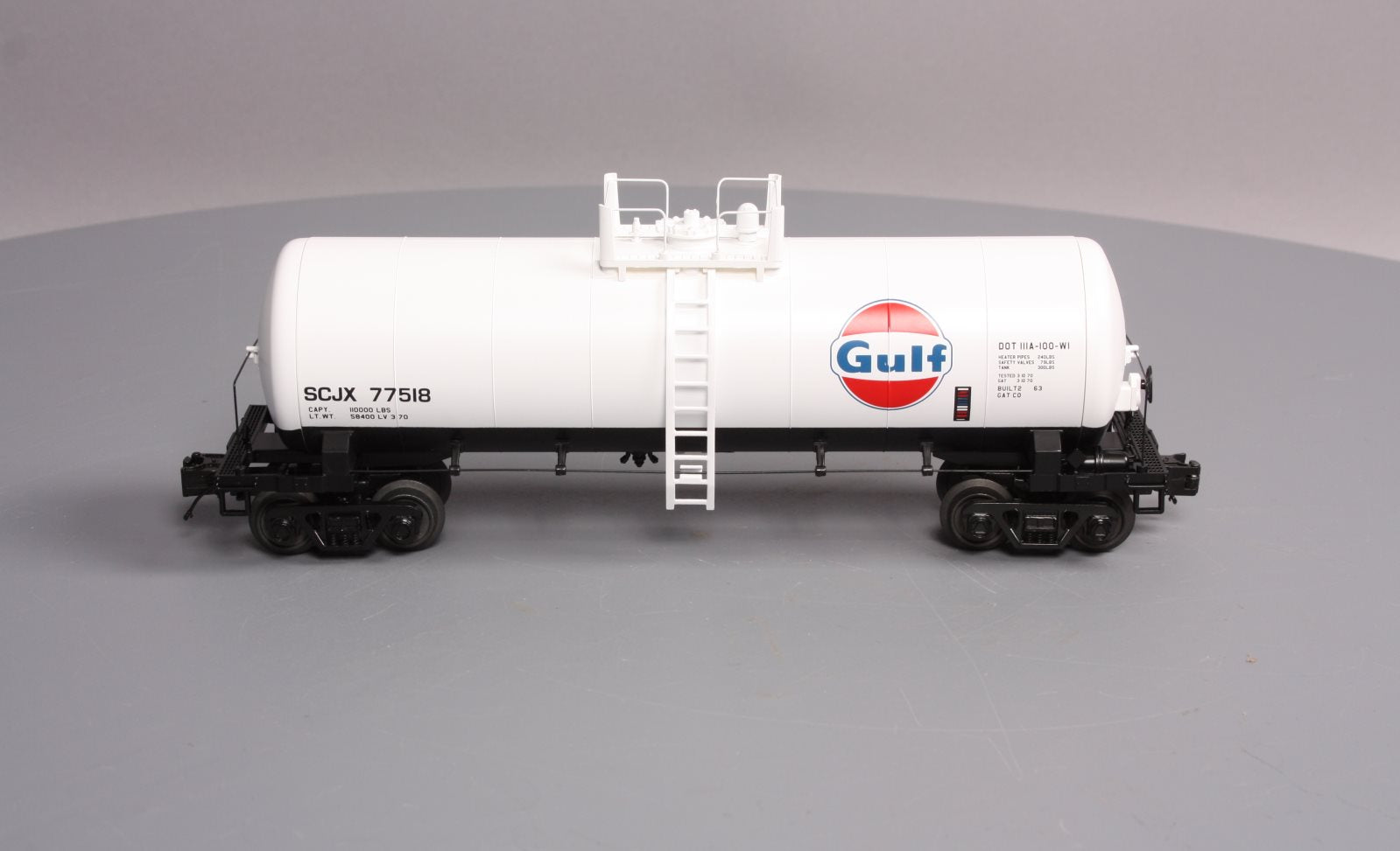 MTH 20-96235 O Gauge Gulf Tank Car #77518