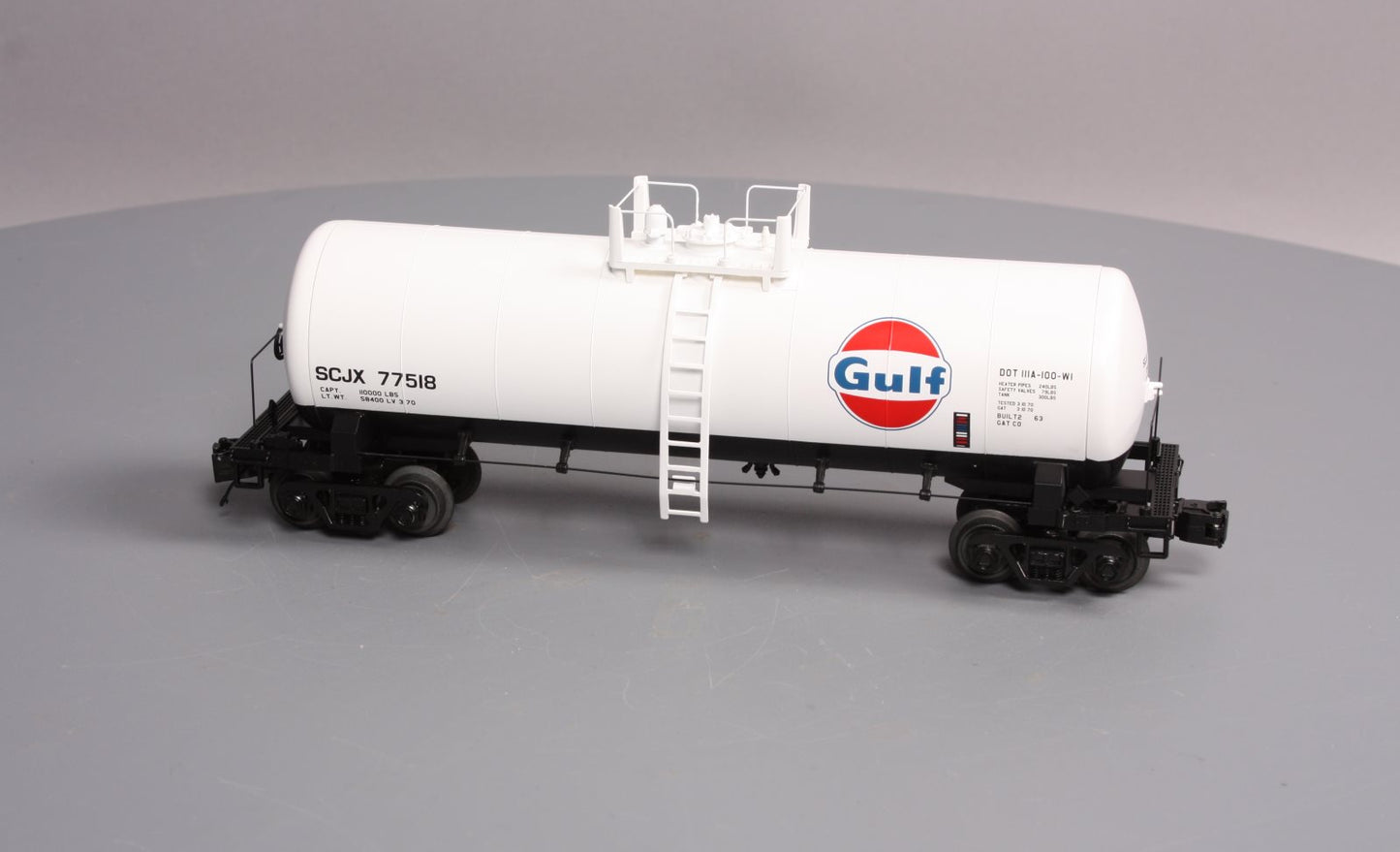 MTH 20-96235 O Gauge Gulf Tank Car #77518