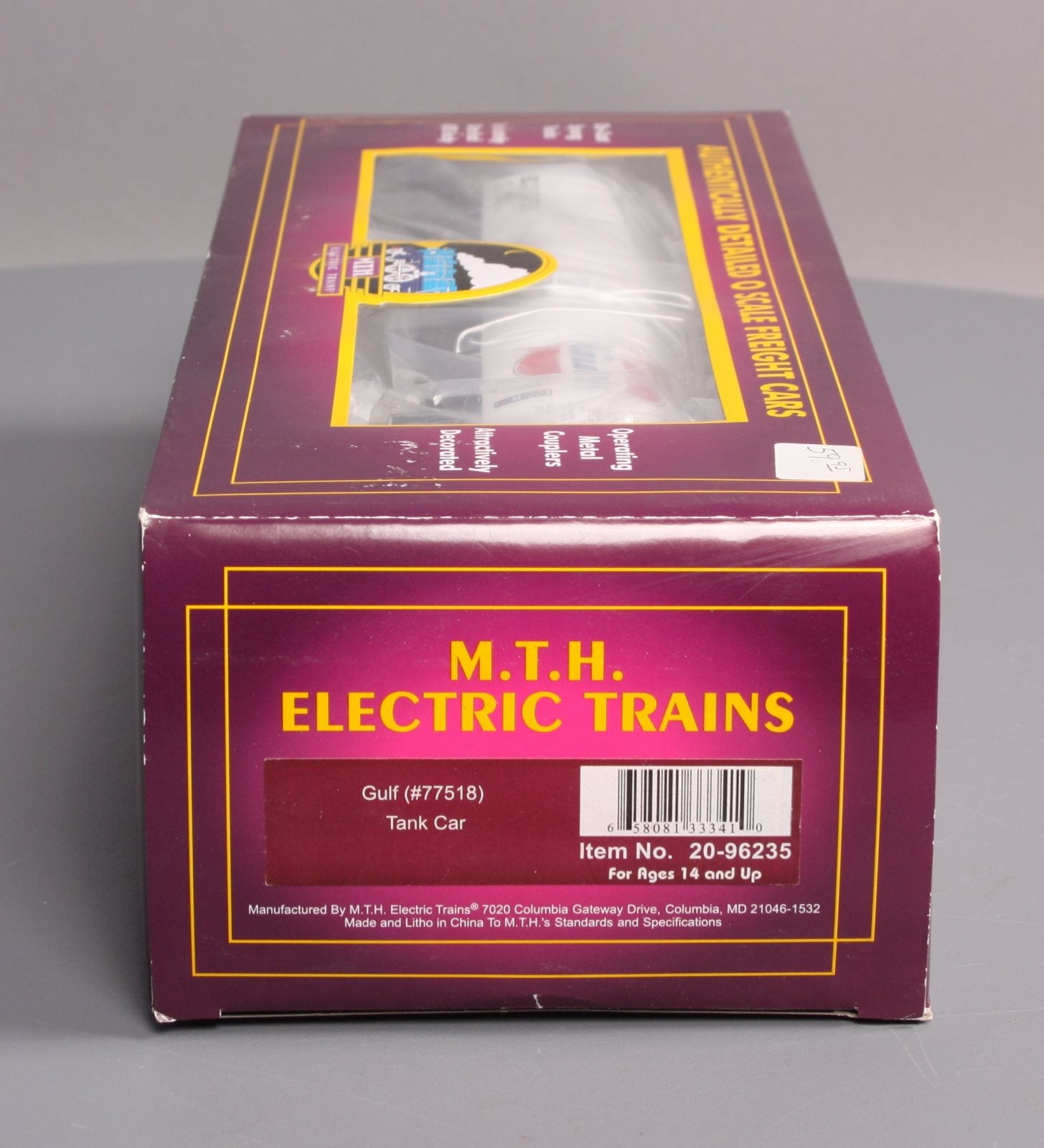 MTH 20-96235 O Gauge Gulf Tank Car #77518