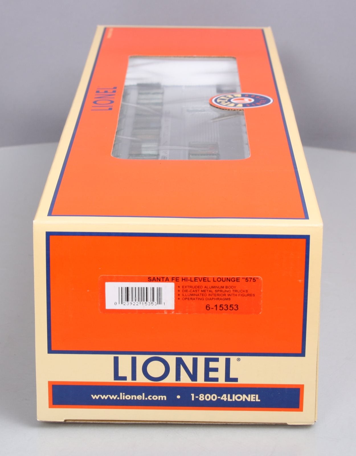 Lionel 6-15353 Santa Fe Hi-Level Lounge Car #575 LN/Box