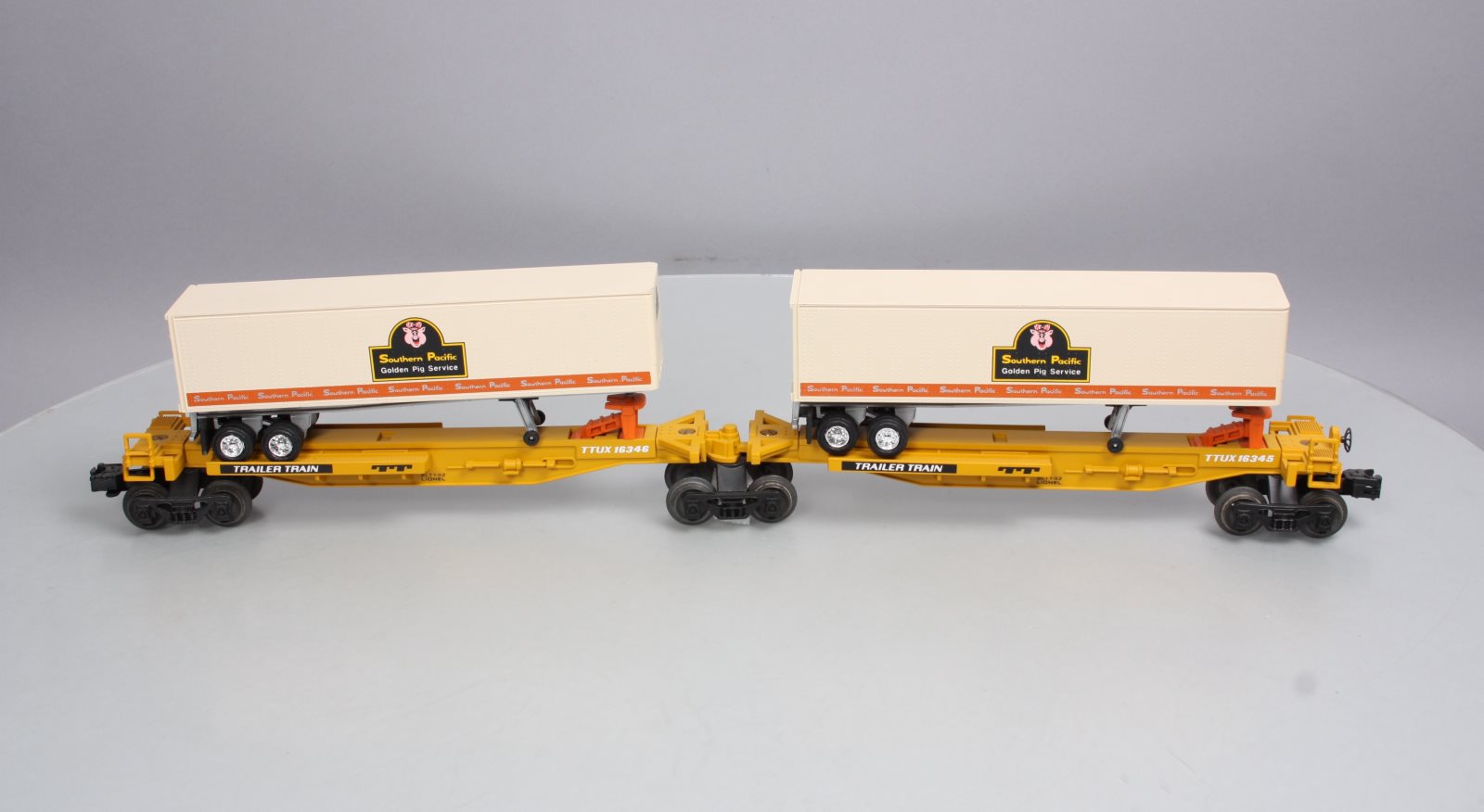 Lionel 6-16345 Southern Pacific TTUX Flatcar W/ Trailers NIB