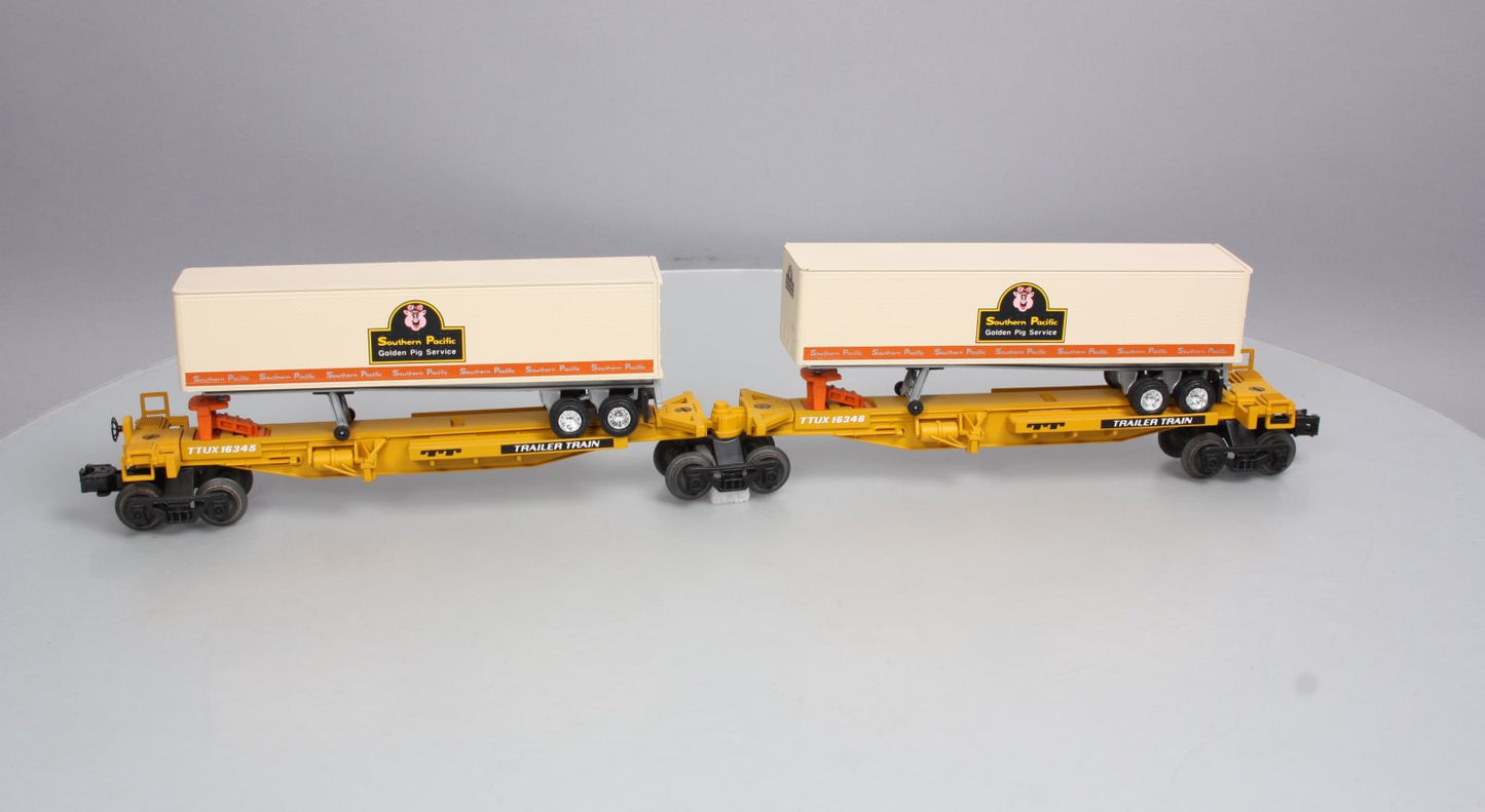 Lionel 6-16345 Southern Pacific TTUX Flatcar W/ Trailers NIB